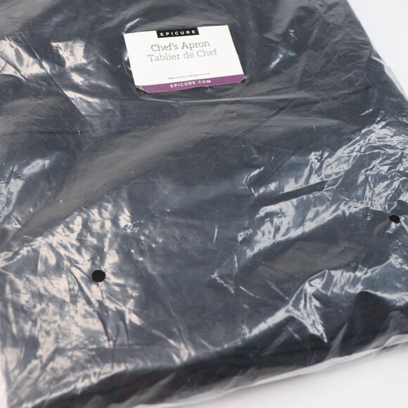 BNIB Epicure Chef's Apron Half Length Black with Purple New - Picture 3 of 4